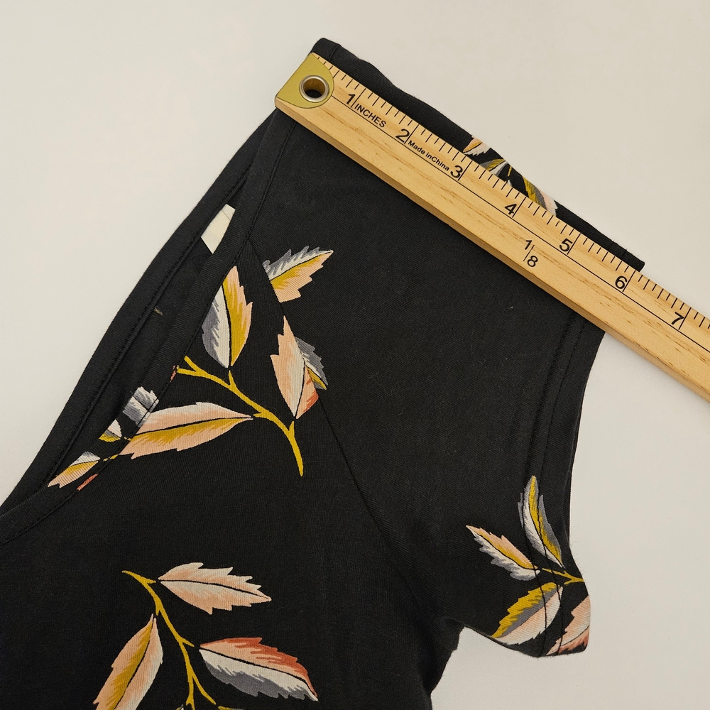 Pact Women's Black Maxi Dress with Leaf Print L - Picture 5 of 16